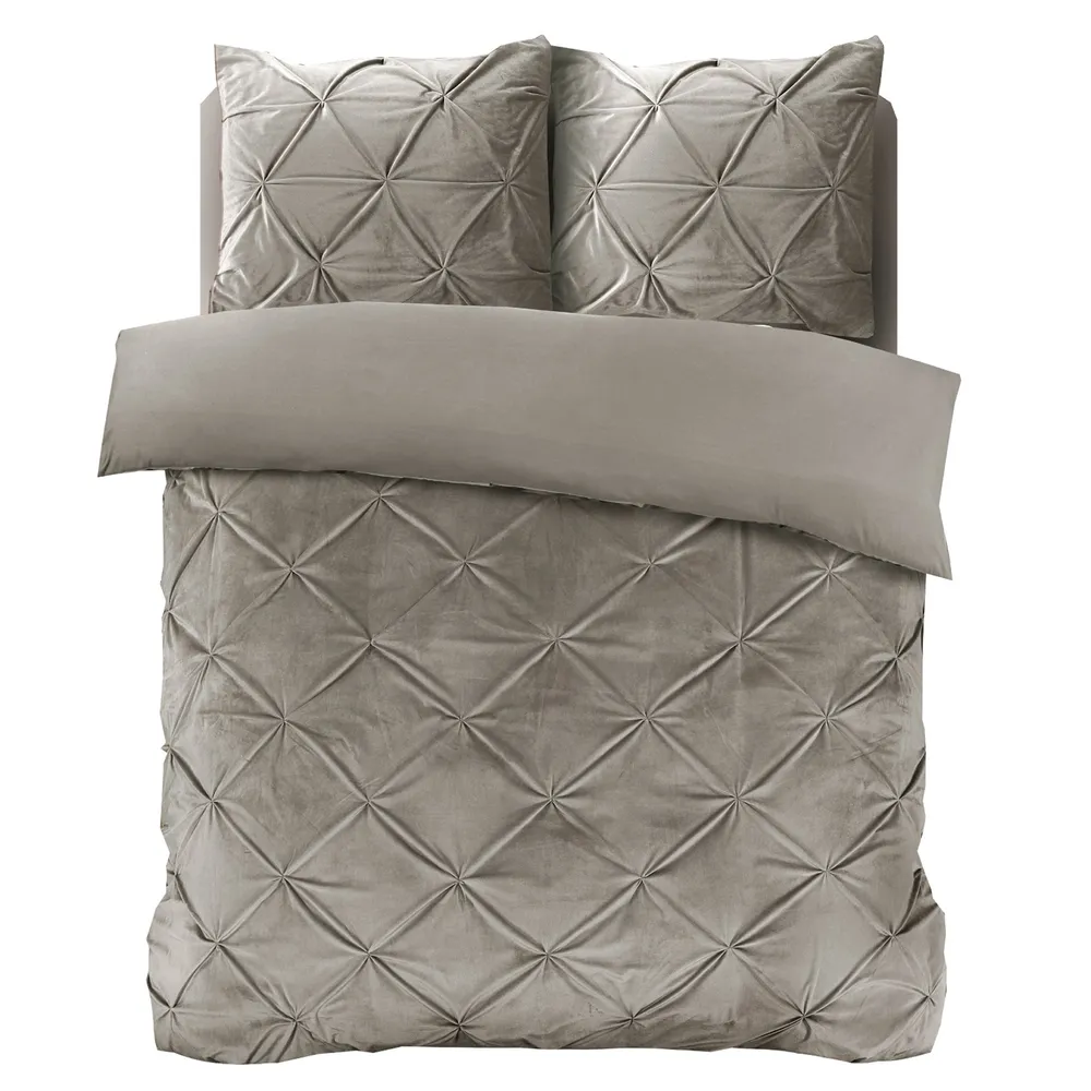 Duvet Cover Oat Pintuck