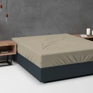 Flanel Hoeslaken Taupe