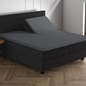 Dubbel Jersey Splittopper Hoeslaken Antraciet