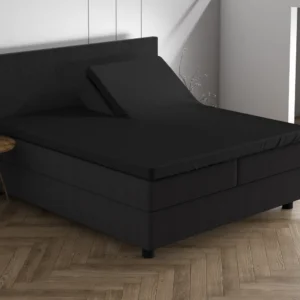 Dubbel Jersey Splittopper Hoeslaken Zwart