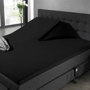 Jersey Splittopper Hoeslaken Zwart