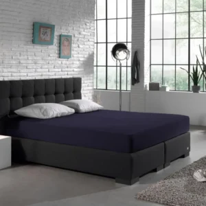 Dubbel Jersey Hoeslaken Navy