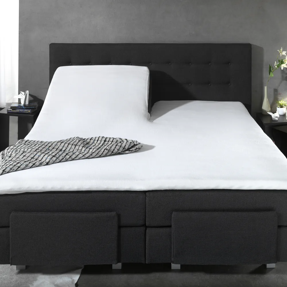 Molleton Split Topper Fitted Sheet White