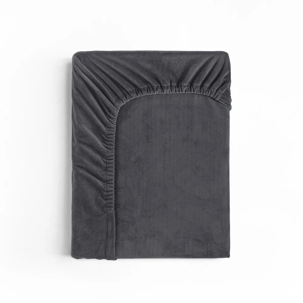 Velvet Fitted Sheet Anthracite