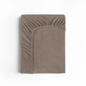 Velvet Hoeslaken Taupe