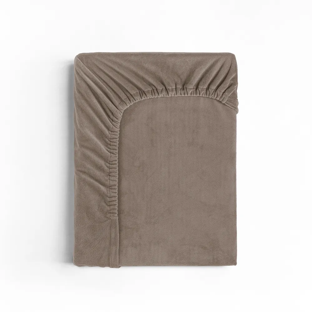 Velvet Hoeslaken Taupe