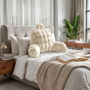 Leeskussen Pompom Beige