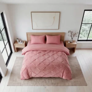 Lazy Dekbed Rozenkwarts Pintuck