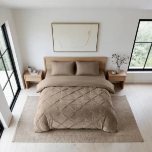 Lazy Dekbed Espresso Pintuck